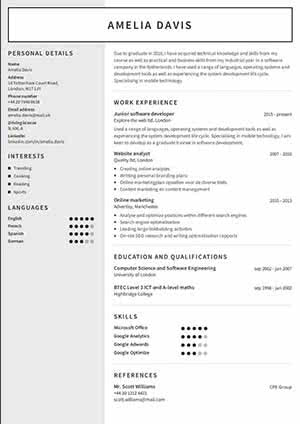 Besplatan primjer CV-a