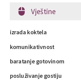 Primjer vještina u CV-u za barmena