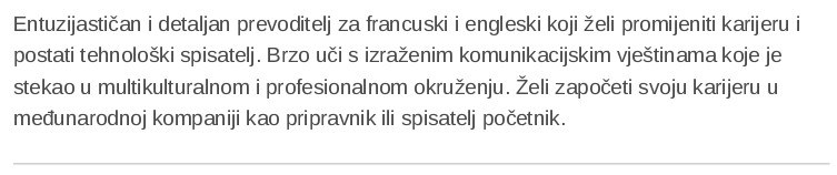 osobni profil u životopisu za promjenu karijere osobni profil u životopisu za promjenu karijere