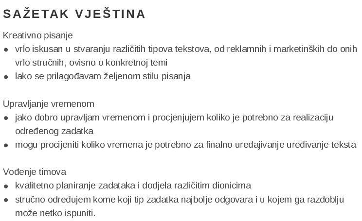 vjestine u životopisu za promjenu karijere vjestine u životopisu za promjenu karijere