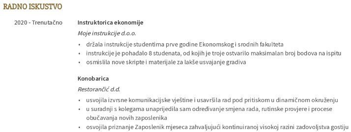 radno iskustvo pripravnika