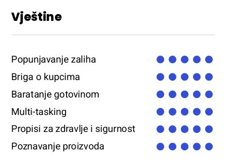 vještina u zivotopisu za Lidl